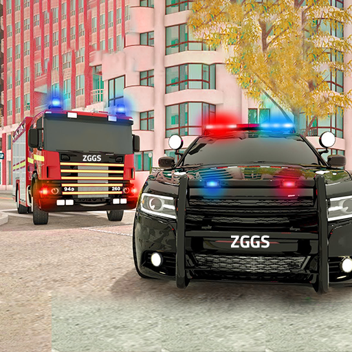 Polisi truk pemadam ambulans Mod
